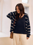 Linen Blend Drop Stitch Cardigan