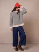 Pineapple Stitch Funnel Neck Jumper