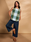 Sleeveless Pleat Back Swing Top