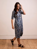 Linen Blend Button Back Dress