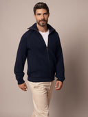 Gerippte Strickjacke mit Reißverschluss für Herren