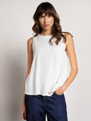 Organic Cotton Pleat Back Tank
