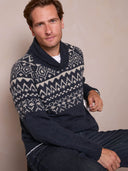 Men's Nordic Fair Isle Shawl Jumper