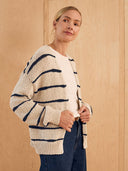 Linen Blend Drop Stitch Cardigan