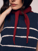 Linen Blend Drop Stitch Vest Top