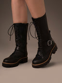 Strap Detail Mid Calf Boots