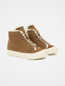 Sheepskin Ribbed Sole High Top Trainers
