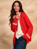 Cardigan aus Alpaka-/Baumwollmix