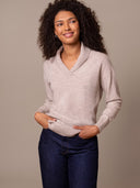 Lambswool-Schalkragenpullover