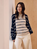 Linen Blend Drop Stitch Cardigan