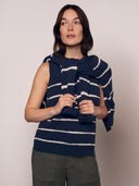 Linen Blend Drop Stitch Vest Top