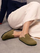 Suede Minimal Clogs