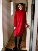 Supersoft Roll Neck Knee Length Dress