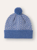 Lambswool Ripple Fair Isle Bobble Hat