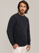 Herren-Pullover aus recyceltem Kaschmir mit Moosmuster