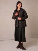 Raglan Sleeve Waxed Cotton Jacket