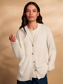 Organic Cotton Blend Drop Shoulder Slouch Cardigan