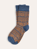 Merino Cotton Fair Isle Socks