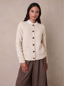 Lambswool Cable Detail Raglan Cardigan