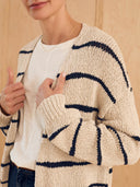 Linen Blend Drop Stitch Cardigan