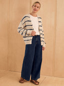 Linen Blend Drop Stitch Cardigan