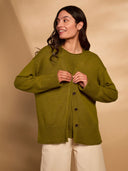Organic Cotton Blend Drop Shoulder Slouch Cardigan
