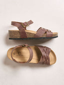 Woven Detail Low Wedge Sandals