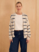 Linen Blend Drop Stitch Cardigan
