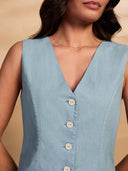 Linen Blend Waistcoat