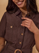 Belted Midi Shirt Dress