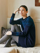 Lammwollkleid mit Fair-Isle-Passe