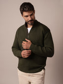 Men's Ribbed Half Zip Jumper