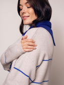 Merino Blend Split Hem Slouch Funnel Neck Jumper