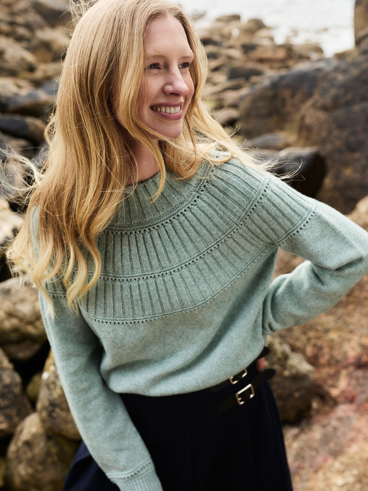 Rib Stitch Yoke Jumper | Celtic & Co.