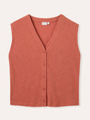 Linen Blend Button Through Top