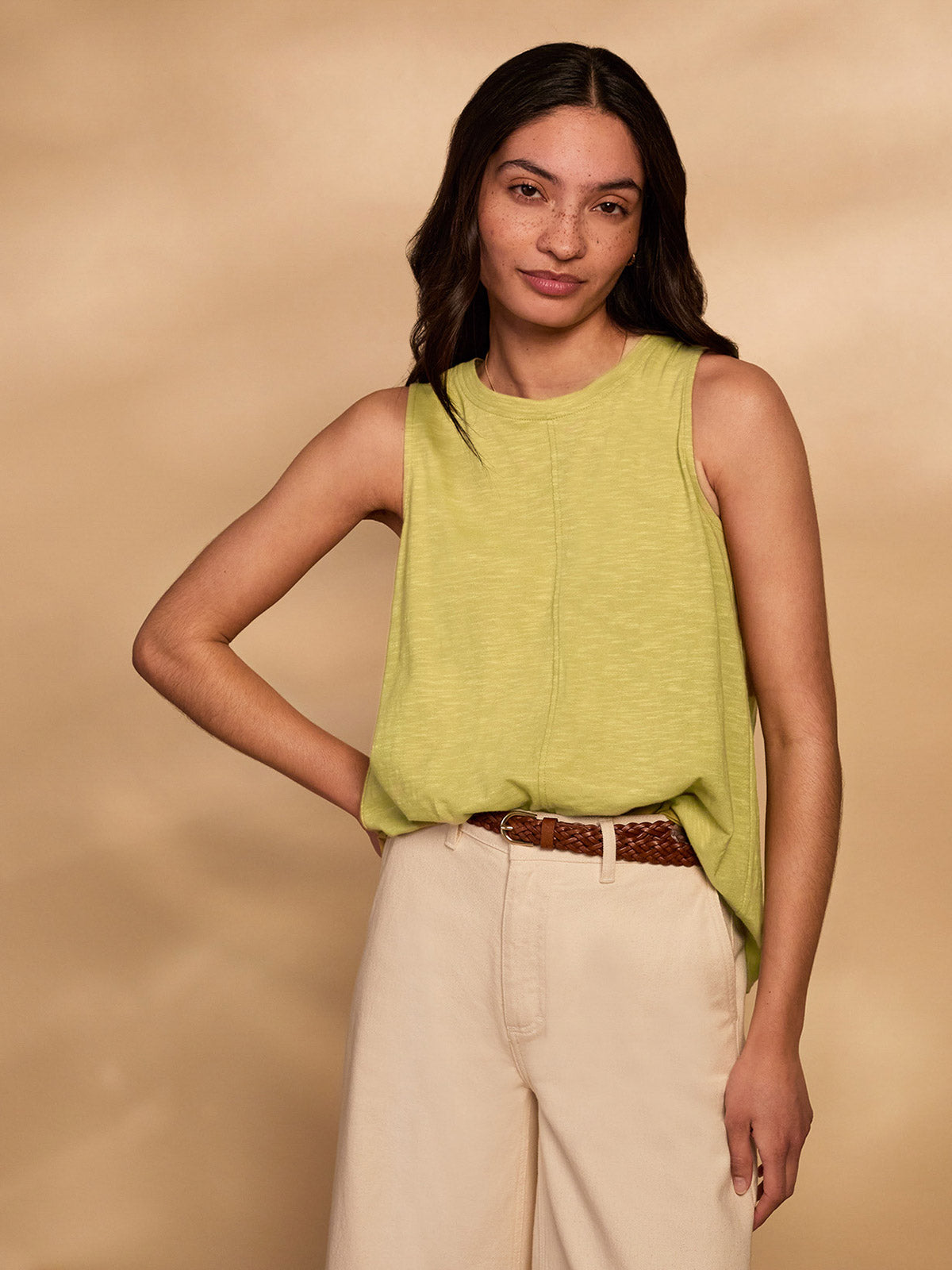 Organic Cotton Pleat Back Tank | Celtic & Co.