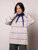 Merino Blend Split Hem Slouch Funnel Neck Jumper