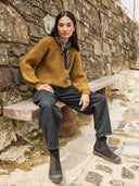British Wool Rib Cable Jumper