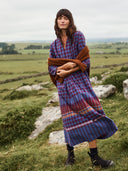 Engineered Check Dress