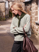 Donegal Saddle Shoulder Crew Jumper