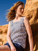 Pure Linen Button Detail Top