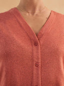 Linen Blend Button Through Top