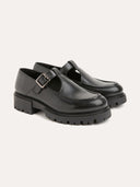 Chunky T Bar Leather Loafers