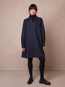 Denim Knee Length Shift Dress
