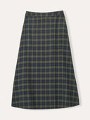 Flared Check Skirt