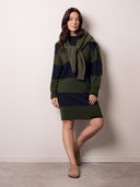 Merino Blend Striped Dress