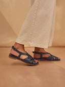Sandalen mit Webdetail