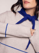 Merino Blend Split Hem Slouch Funnel Neck Jumper