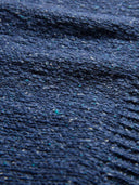 Flecked Cotton Silk Blend V Neck Jumper