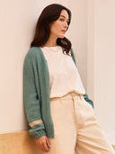 Cardigan aus Alpaka-/Baumwollmix